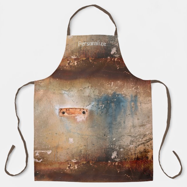 Weathered Urban Wall Distressed Grunge Texture Apron (Front)