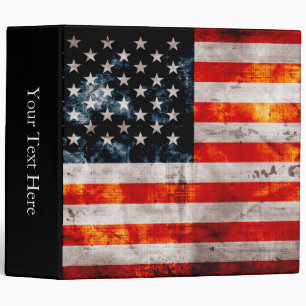 Weathered Vintage American Flag Binder