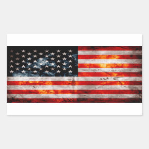Weathered Vintage American Flag Sticker