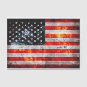 Weathered Vintage American Flag Tissue Paper