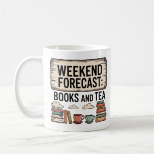Weathered Vintage Books and Tea Cozy Weekend Coffee Mug