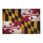Weathered Vintage Maryland State Flag