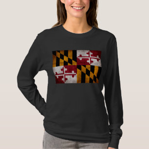 Weathered Vintage Maryland State Flag T-Shirt