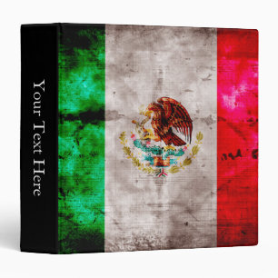 Weathered Vintage Mexico Flag Binder