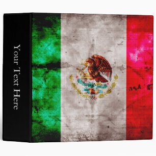Weathered Vintage Mexico Flag Binder