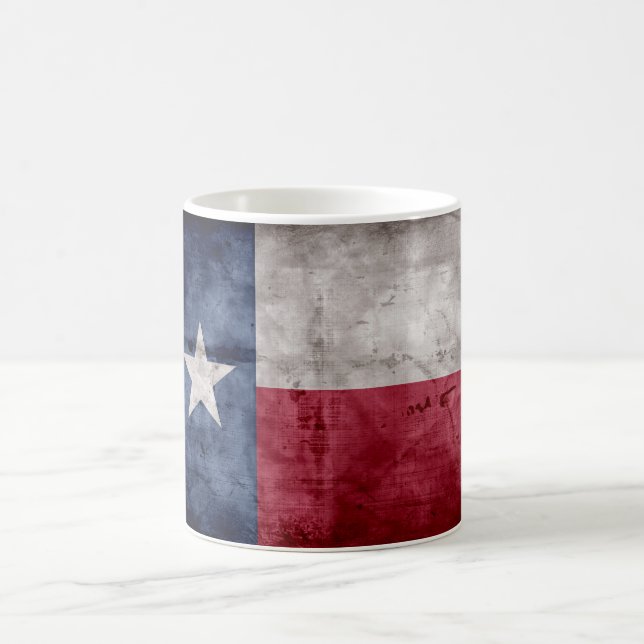 Weathered Vintage Texas State Flag Coffee Mug (Center)