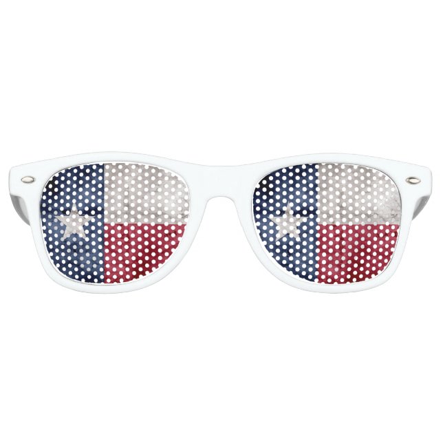 Weathered Vintage Texas State Flag Retro Sunglasses (Front)