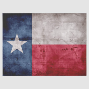 Weathered Vintage Texas State Flag Tissue Paper