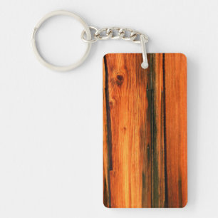 weathered wood barnboard keychain