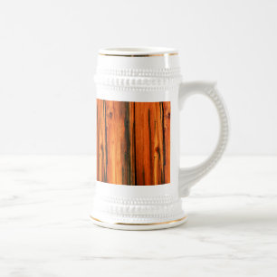 weathered wood boards beer stein