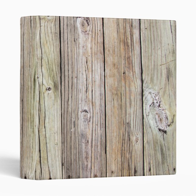 Weathered Wood Dock Boards Avery 3 Ring Binder (Front/Spine)
