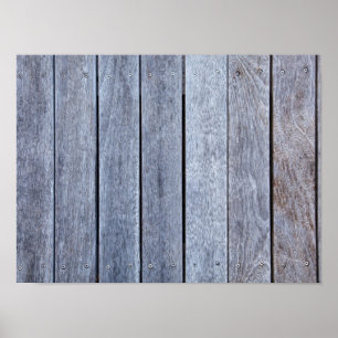 Weathered Wood Grain Plank Background Template Poster