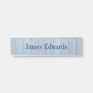 Weathered Wood Like Texture Name Plates Desk Signs
