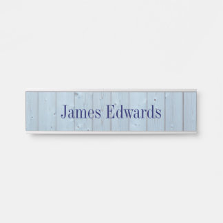 Weathered Wood Like Texture Name Plates Desk Signs