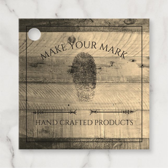 Weathered Wood Product Hang Tag (Front)