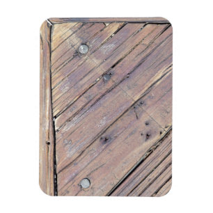 Weathered Wood Rough Textured Deck Magnet