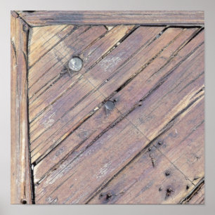 Weathered Wood Rough Textured Deck Poster
