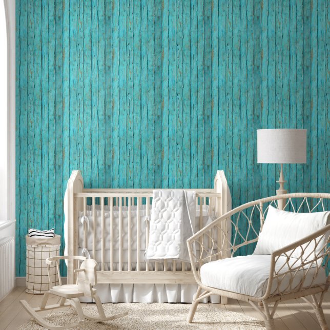 Weathered wood rustic planks distressed country  wallpaper (Kids)