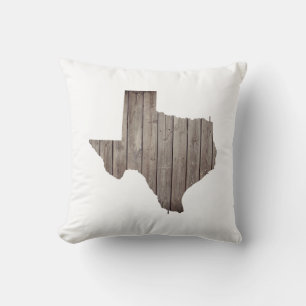 Weathered Wood Texas Throw Pillow