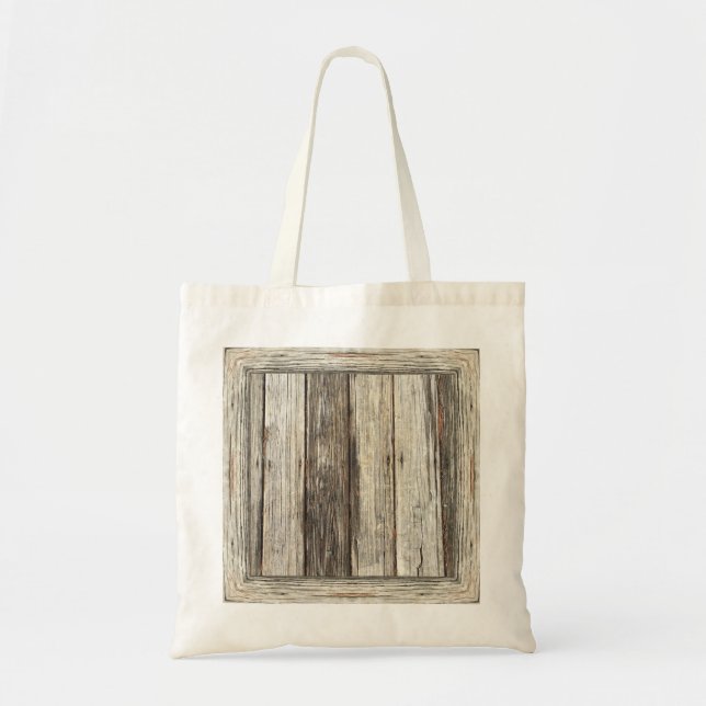"Weathered Wood" Tote Bag: Choose Size/Style Bag (Front)