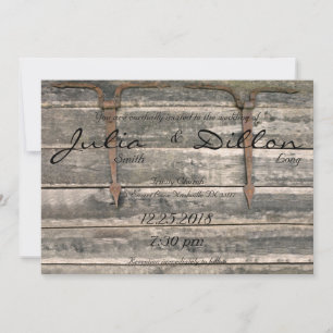 Weathered Wood Wedding Invitation