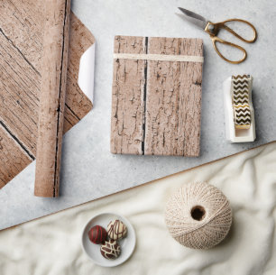 Weathered Wood Wrapping Paper