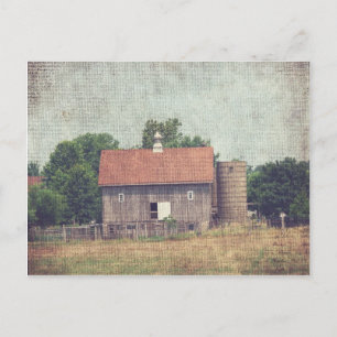 Weathered Wooden Barn Postcard