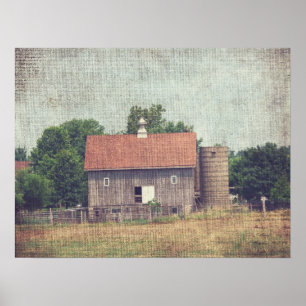 Weathered Wooden Barn Poster