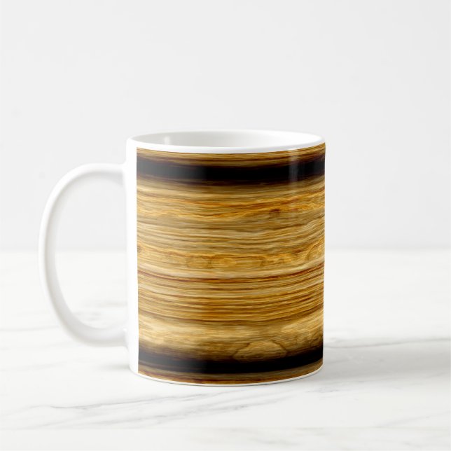 weathered wooden boards texture coffee mug (Left)