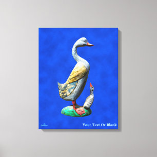 Weathered Wooden Ducks Canvas Print