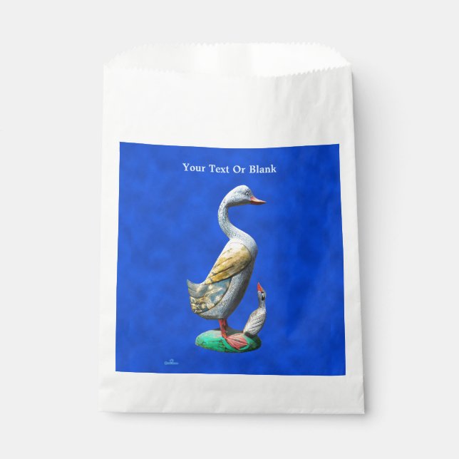Weathered Wooden Ducks Favour Bag (Front)