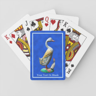Weathered Wooden Ducks Playing Cards