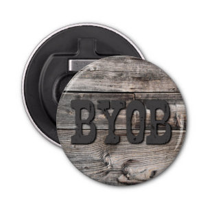 weathered WOODEN PLANKS distressed BYOB Bottle Opener