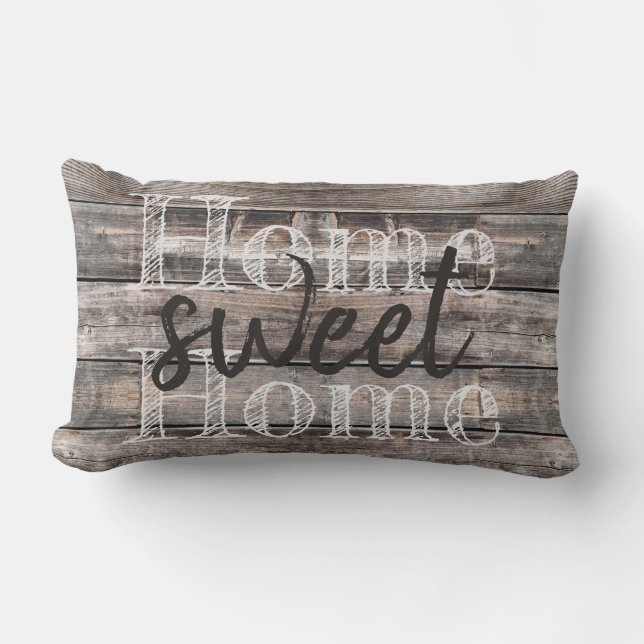 weathered WOODEN PLANKS distressed | Lumbar Pillow (Front)