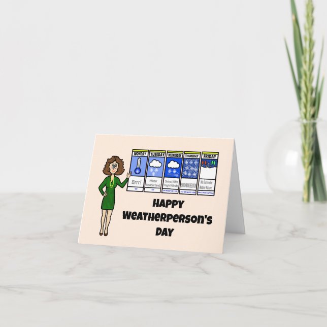 Weatherperson's Day - Carte de voeux féminine (Devant)