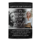 Weatherproof Funeral Memorial Tribute Photo