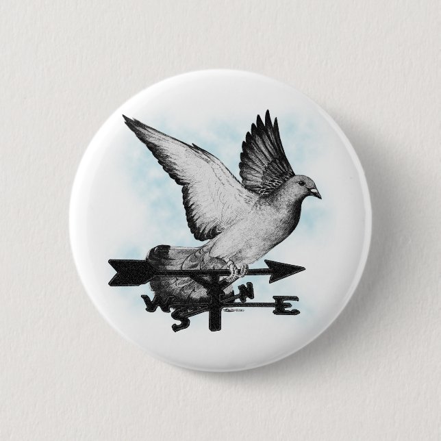 Weathervane Homer2 2 Inch Round Button (Front)