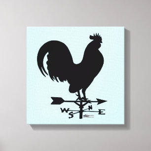 Weathervane Rooster Canvas Print
