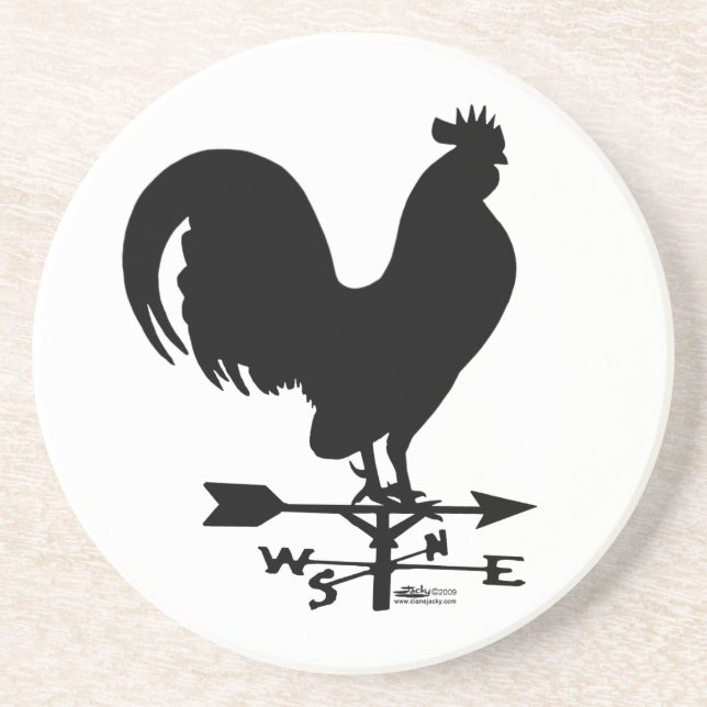 Weathervane Rooster Coaster (Front)