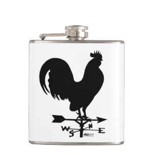Weathervane Rooster Hip Flask