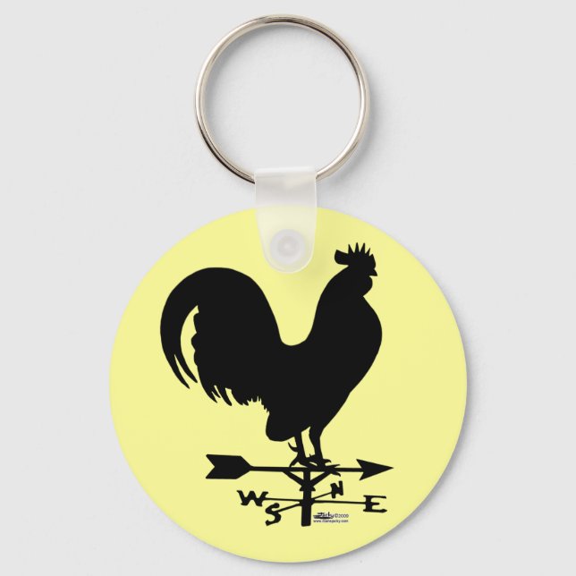 Weathervane Rooster Keychain (Front)