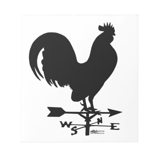 Weathervane Rooster Notepad (Front)
