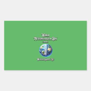 Weathr Shapes Life. World Meteorological Day. Sticker