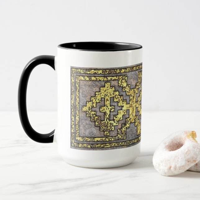 Weave Design, Talking Canyons, New Mexico Mug (With Donut)