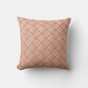 Weave Leather Texture Background Design Throw Pillow