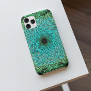 Weave Mandala Blue and Green iPhone 11 Case