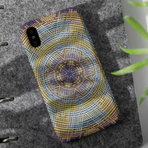 Weave Mandala Blue and Yellow iPhone 11 Case