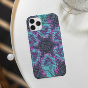 Weave Mandala Blue Pink and Purple iPhone 11 Case