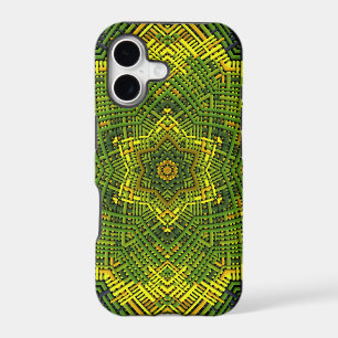 Weave Mandala Green Yellow and Black