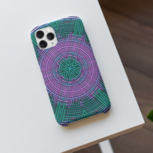 Weave Mandala Pink and Blue iPhone 11 Case